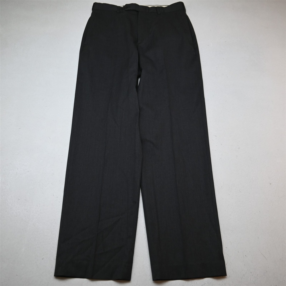 Vtg Y2K 2000s Nautica 30x32 Gray Super 100s Wool Classic Dress Mens Pants